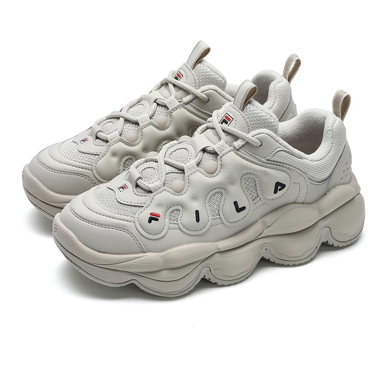 New FILA PEASE Wear-resistant And Lightweight Low-Top Casual Shoes Women's Oat Brown F12W441111FOM