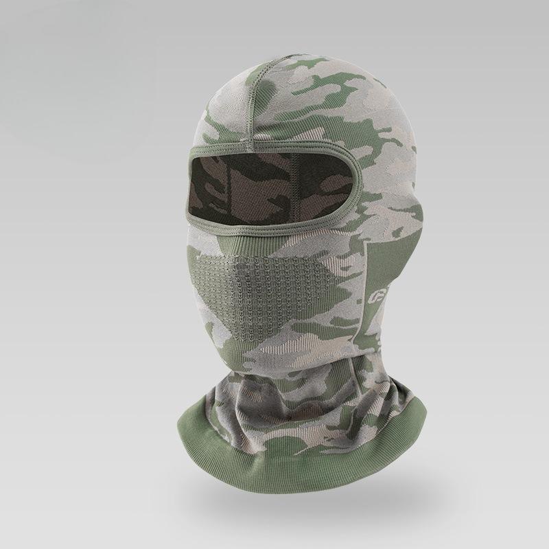 Udendørs ridning ski motorcykel lokomotiv varm strikket camouflage hjelm foret hovedbeklædning maske hat