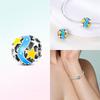 925 Silver Purple Romantic Starry Planet Beaded Necklace Charms Beads Fit Bracelet Women Diy Accessory Fine Gift