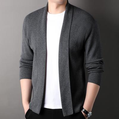 Cardigan in maglia di lana da uomo, giacca casual, maglione autunnale, nuova versione coreana, versatile, alla moda
