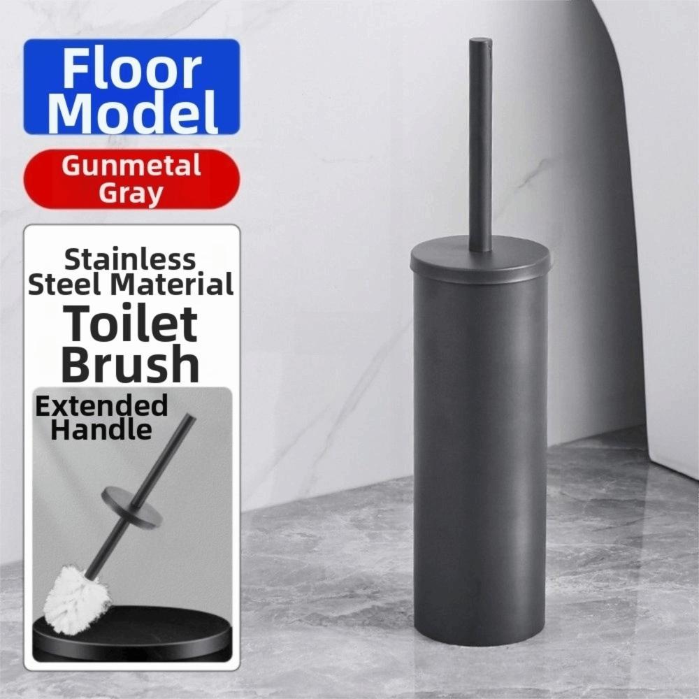 Wandmontierte Toilettenbürste Edelstahl Toilettenbürsten-Set Badezimmerzubehör