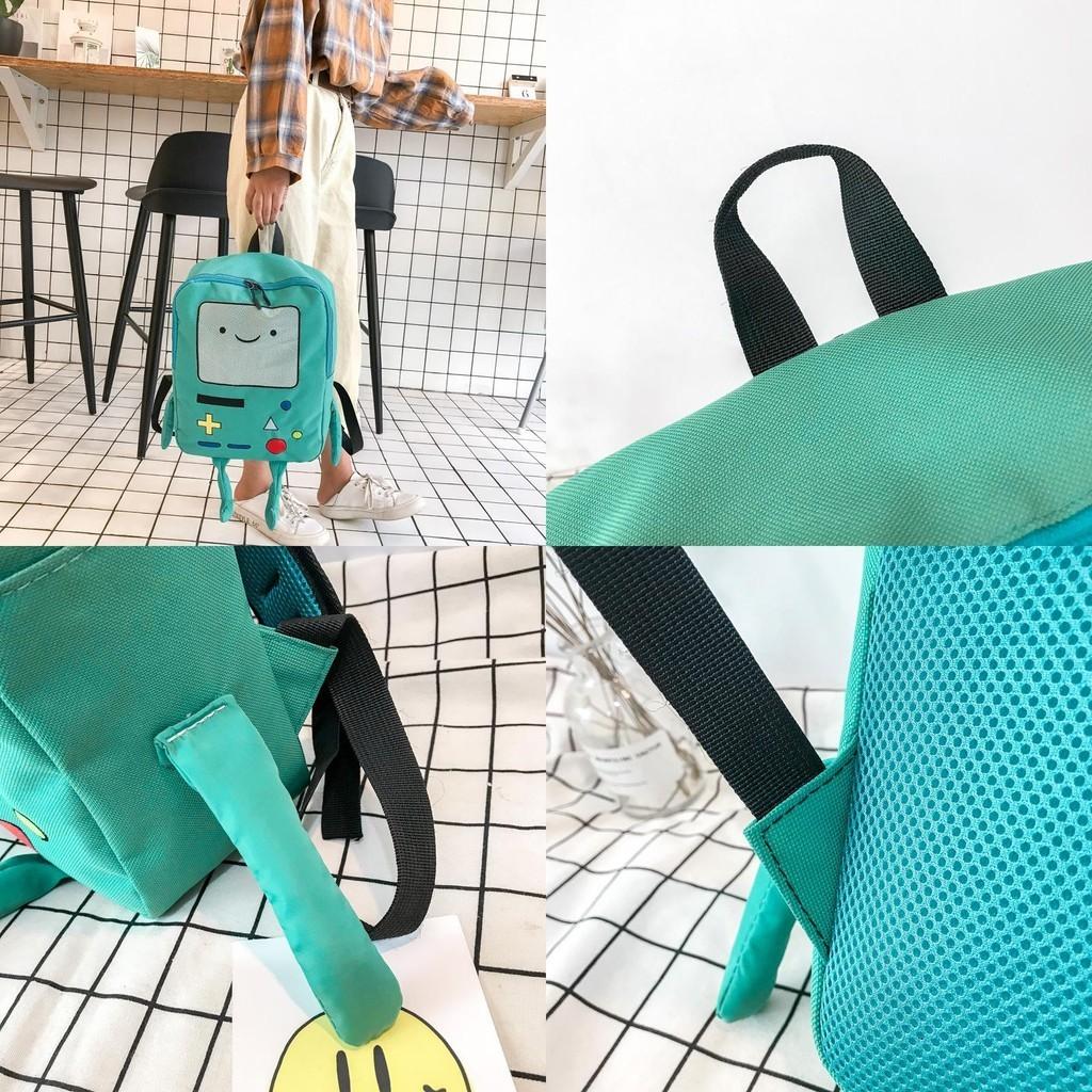 Zaino Carino Cartoon Adventure Time Per Ragazze Stile Giapponese Divertente E Unico Materiale Tela Grande Dimensione