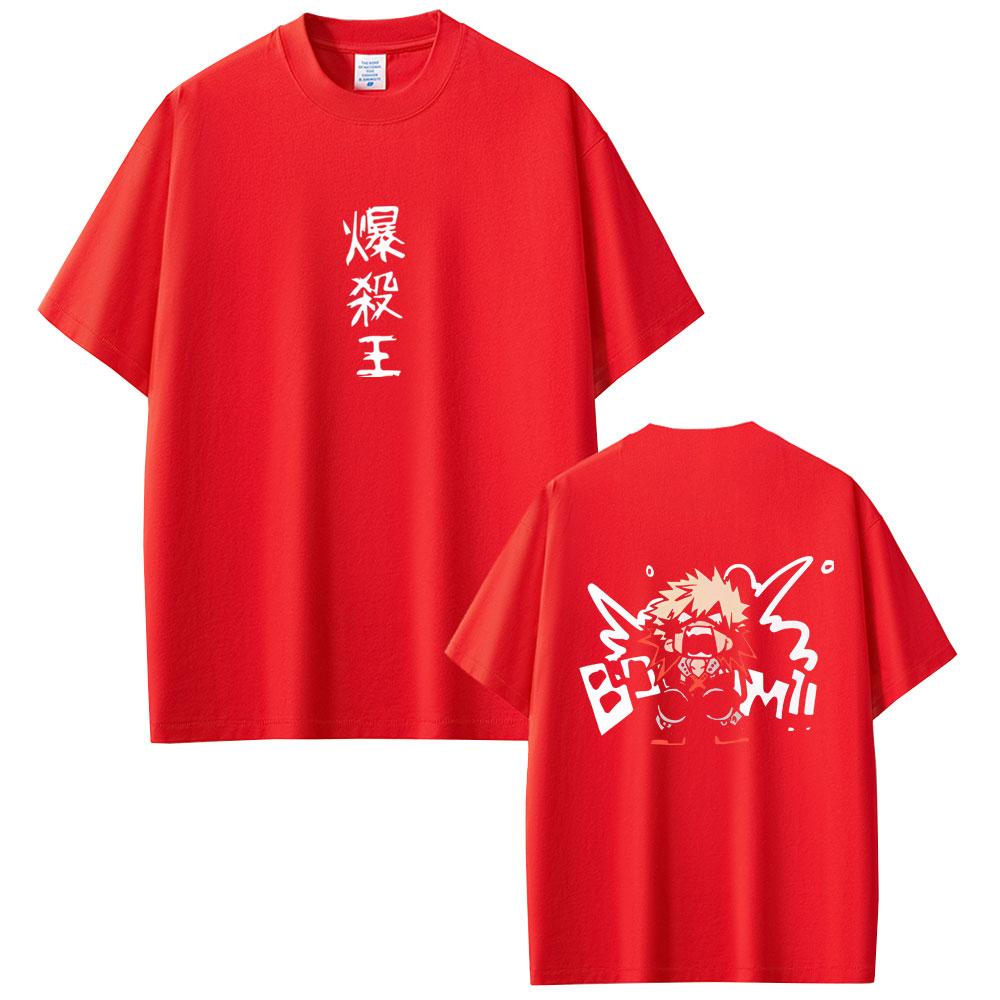 Hot Sale Anime My Hero Academia Bakugou Katsuki Graphic Tshirt Unisex Women Casual Soft Cotton Y2K Tshirt Male Unisexga Funny Tees