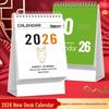 Korean Style 2026 Year of the Horse Double-Sided Desk Calendar & Schedule Planner
