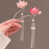 Zinc Zinc Alloy Lantern Hairpin Flower LED Light Hair Fork Lotus Tassel Hair Stick  Hairstyle Design Tool