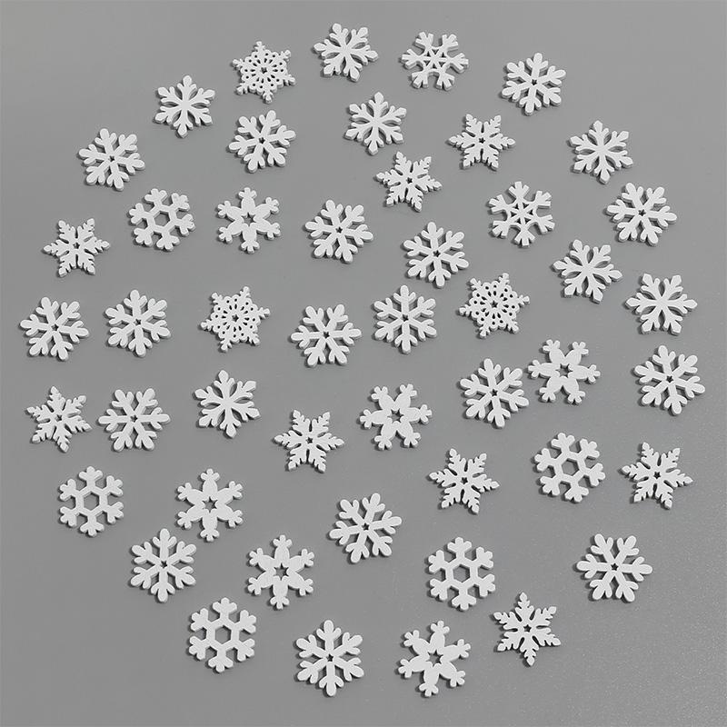 50Pcs/Pack 2cm Christmas Natural Snowflake Decorations Christmas Tree Hanging Ornament Pendant Christmas Decoration DIY Craft