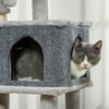 Cat Tree 104 cm Cat Tower with Cat Cave Bed Sisal Scratching Posts Scratching Board Plush Balls for Cats up to 5 kg Light Grey