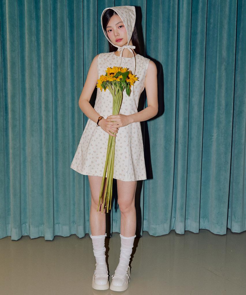 Zero Planet Karina Button Dress Set [Flower]