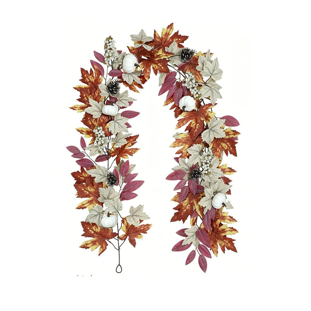 Artificial Pumpkin Garland 175cm Thanksgiving Fall Wall Hanging Decoration
