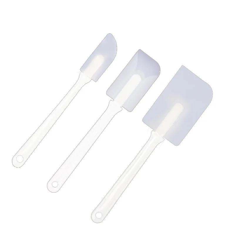 Silicone Cake Scraper Translucent Non-Stick Cream Spatula Kitchen Cooking Pastry Scraper Mold Brush Tool Baking Accessories Set
