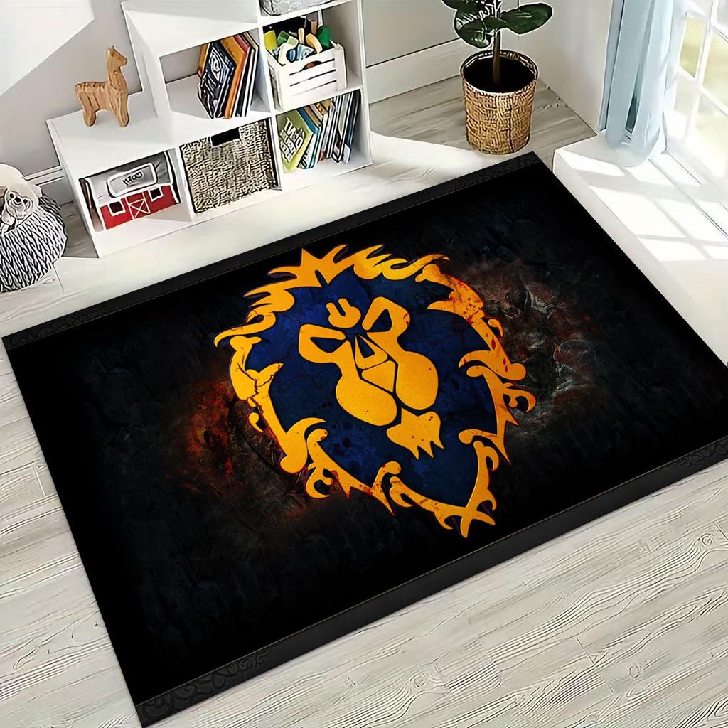 WOW World of Warcraft Arthas Demon Illidan Sylvanas Rug for Bedroom Living Room Sofa Home Doormat Decor, Kids Non-slip Floor Mat