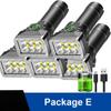 5PCS 6 LEDs Flashlight Rechargeable Mini Torch High Brightness Power Display Outdoor Lighting for Outdoor Lighting Camping Emergency