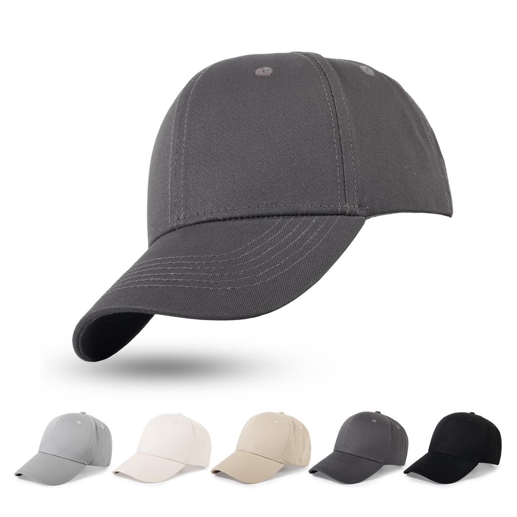 Geyanuo Large Size Baseball Deep Extra Slimming UV Solid Unisex Men's Cap, Fit, Large, 60-65cm, Cotton, Shape-Retaining, Effect, Protection, Color,