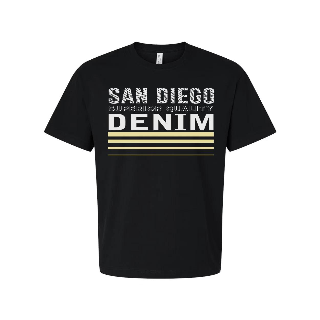 

San Diego Denim Graphic T Shirt Unisex Short Sleeve Top Relaxed Fit Casual S