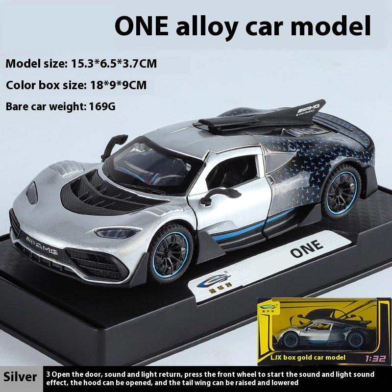 1/32 Benz One Boxed Alloy Die-cast Supercar Model, Children's Toy Car with Sound, Boys' Birthday Gifts, Holiday Gifts, Desktop Ornaments