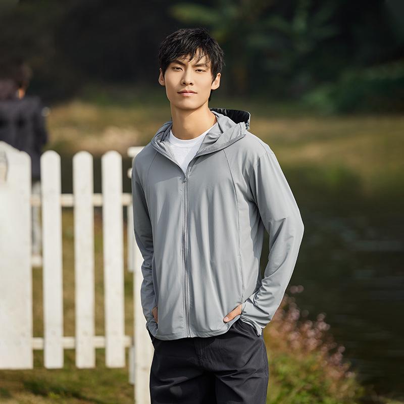 Ice Silk Sunscreen Clothing Women's UPF50 + Men's Outdoor Sunscreen Jacket UV Protection Sunscreen Clothing Original Yarn Skin Clothing