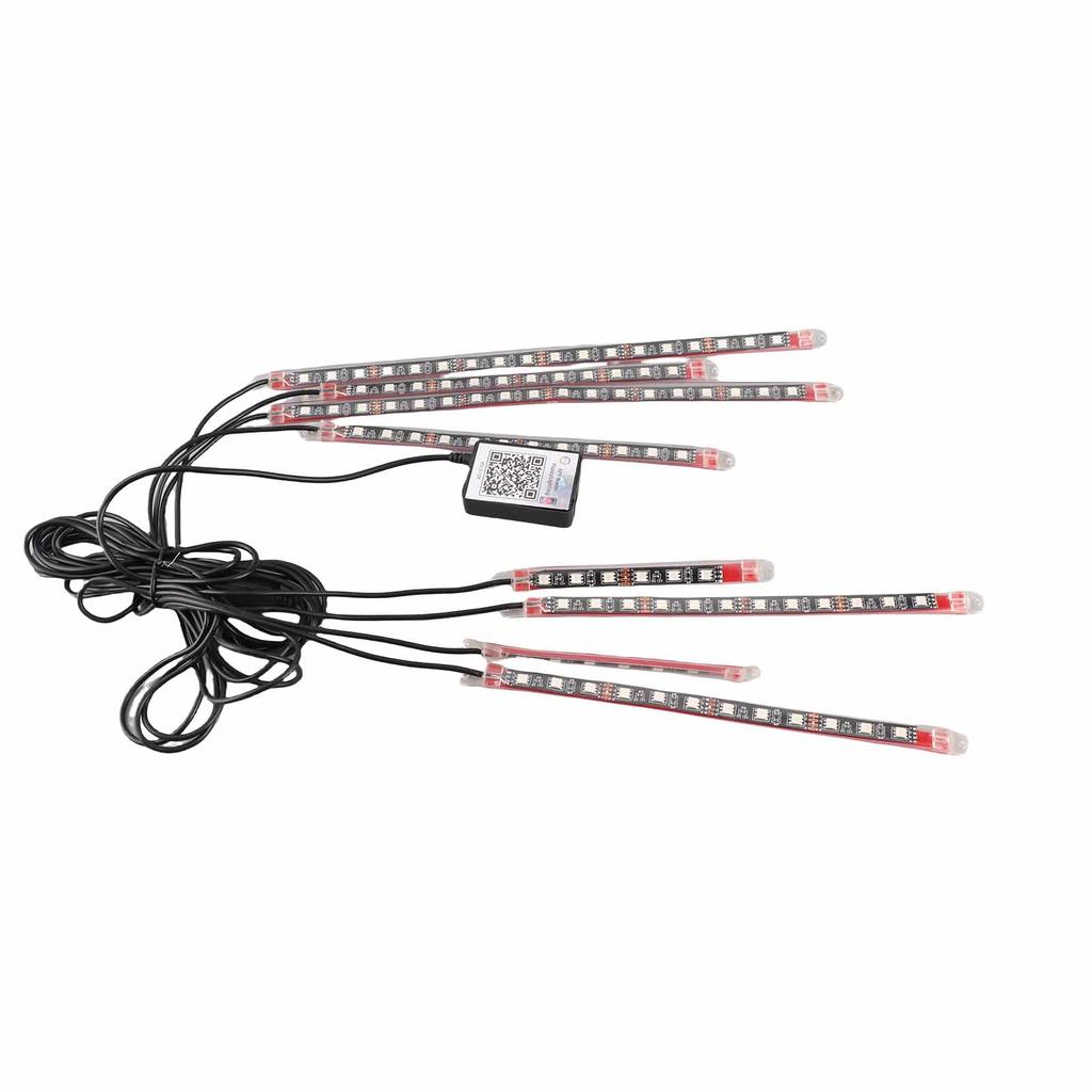 Motorcycle LED Lights Kits, IP68 Water Tight Ambient Light, APP Control RGB Illusion Motorcycle Decorative Light Music