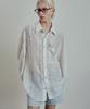 LMOOD Nu Bohème Beaded Lace Shirt Optic White