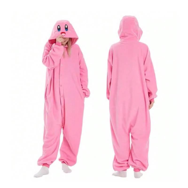 Kirby Cartoon Cuter Animal Jumpsuit Pajamas For Halloween Themed Party Dress Up