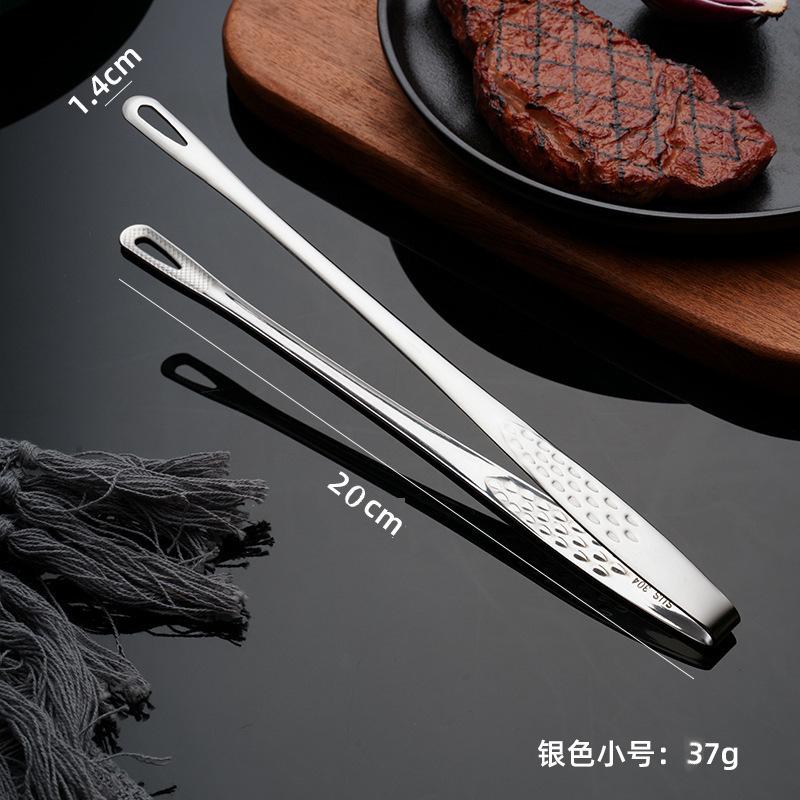 1pc Barbecue Tongs 304 Stainless Steel Food Clip Extended Barbecue Tongs for Household & Grill Use Barbacoa Accesorios