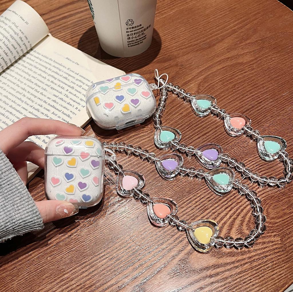 Glitter Shiny Love Colorful Earphone Case For Apple Airpod Pro 2nd 1 3 2 Wireless Bluetooth Charging Box Cute Heart Cover