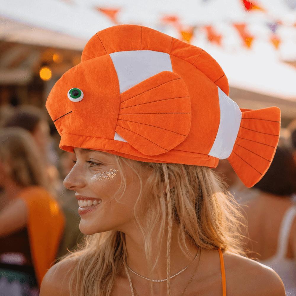 Creative Cartoon Fish Hat Funny Halloween Headgear Fish Head Cover Role Playing