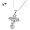 Retro Religious Pendant Necklace Catholic Christian Necklace, Colorful Rhinestone Statement for Women Daily Wear, Jewelry Gift Elegant