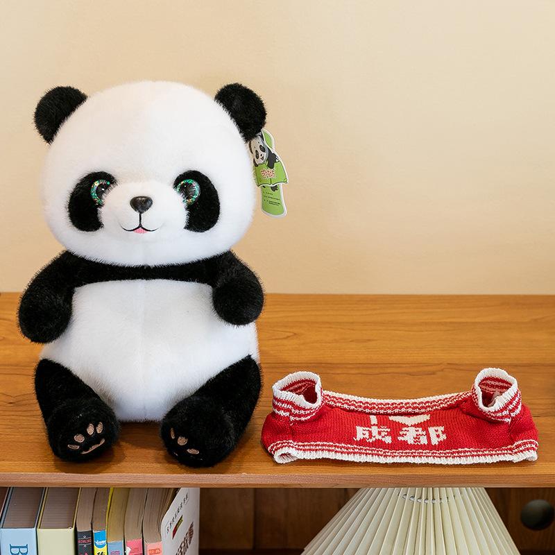 Simulated Giant Panda Plush Toys Cute Sweater Panda Doll Festival Doll Rag Doll Attractions Event Gift