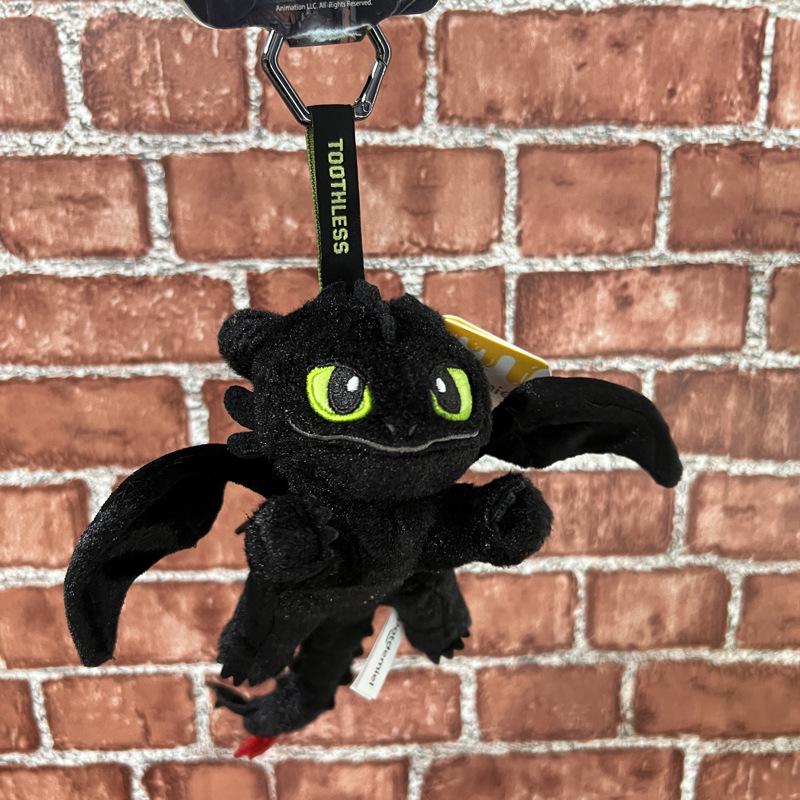 Universal Studios "How to Train Your Dragon" Toothless Plush Keychain - Night Fury Toy Ornament Pillow