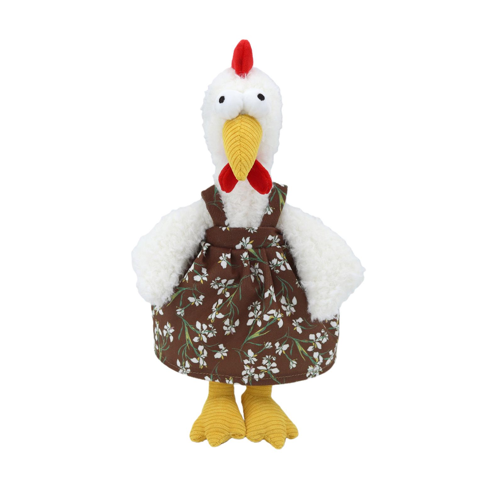 

2026 Influencer Rooster Floral Skirt Chick Plush Toy - Baby Birthday Gift 35 cm