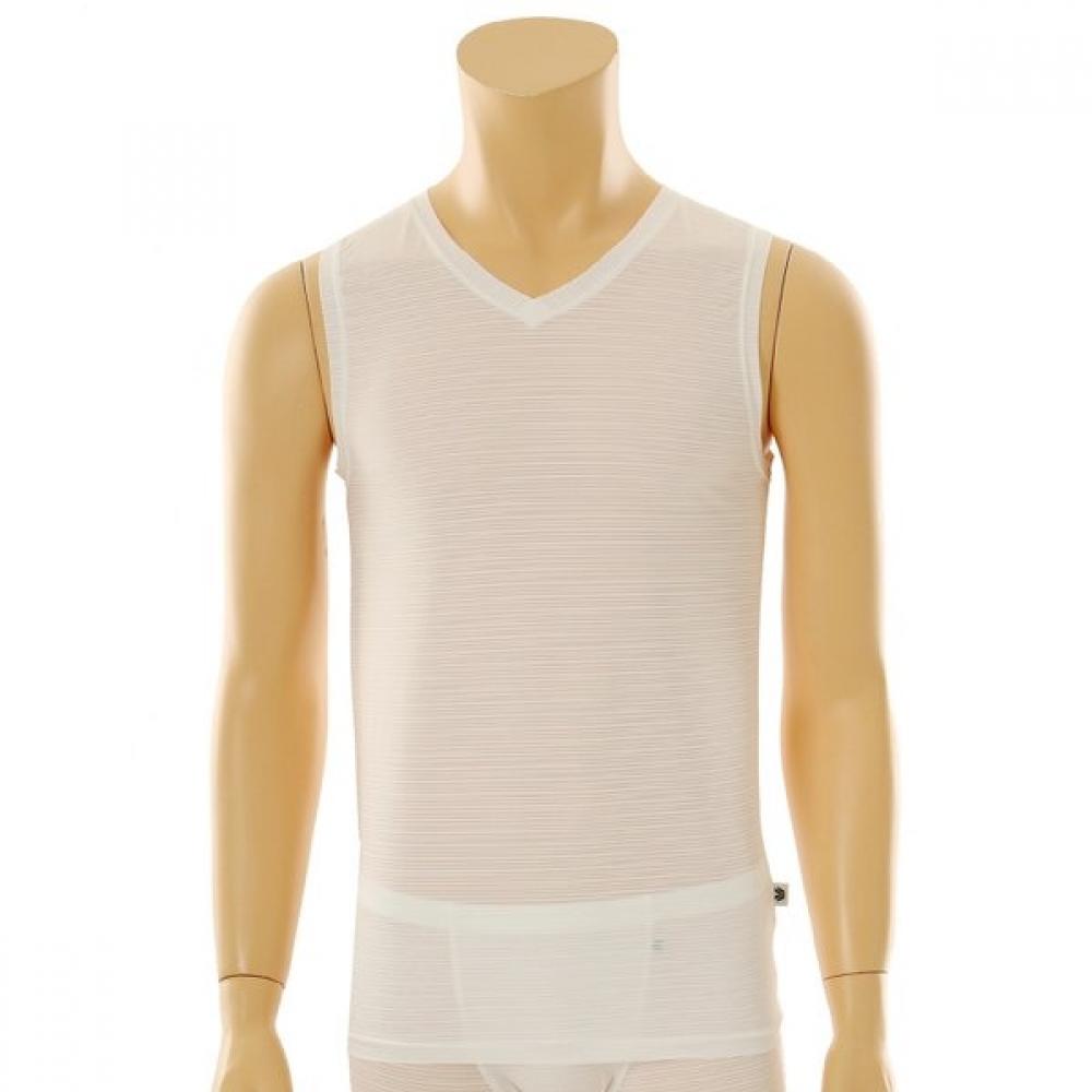 Wacoal Aqua Quick Dry Cool V Neck MuScle Style Men S Running wmV2382r white/110(XL)