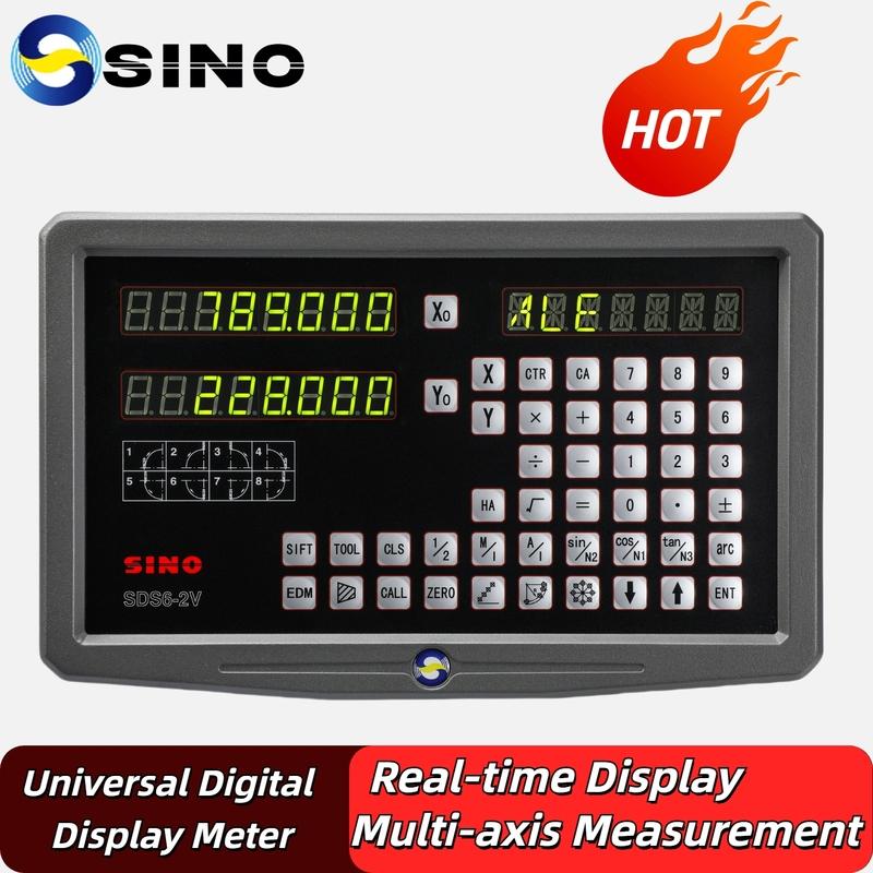 SINO SDS6-2V Dro 2 Axis Digital Readout Display TTL Signal 100V to 240V for Lathe Milling CNC Boring Machines