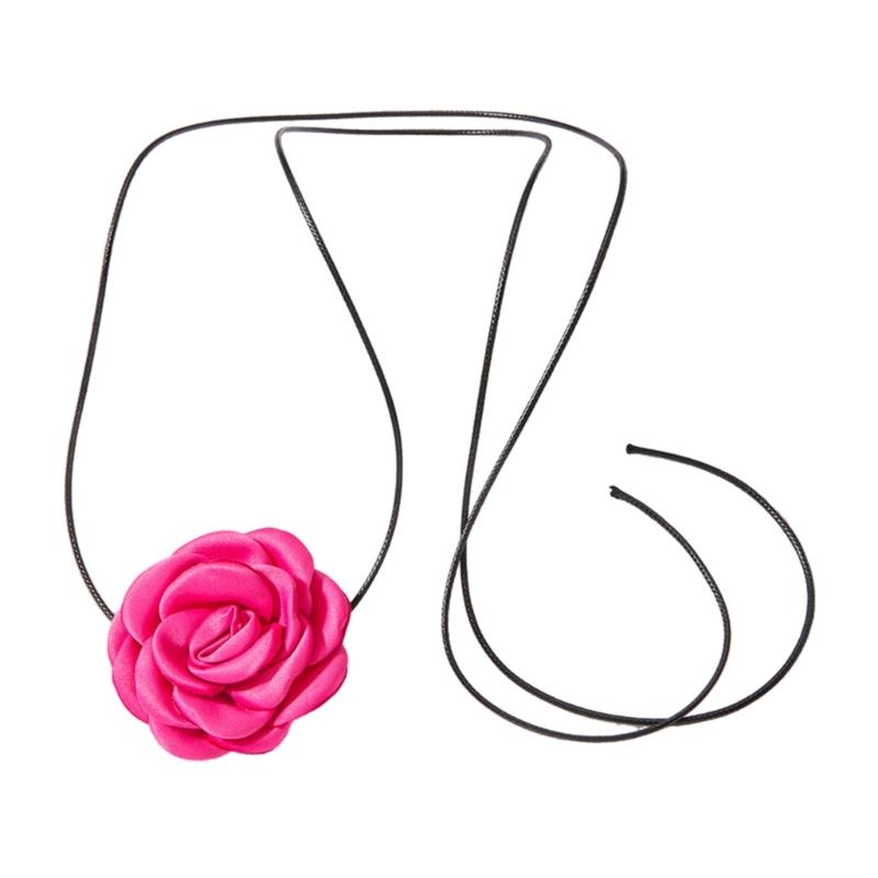 Simple Flowers Neckband Bracelet Lace Up Chokers Jewelry Temperament Neck Chain Elegant Clavicle Chain Necklace Jewelry