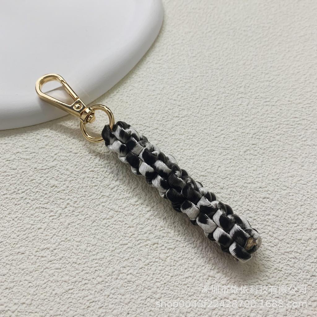 Miu family bag hanging cross-border explosive pure hand-woven pendant colorful fashionable unique shape braided rope car keychain