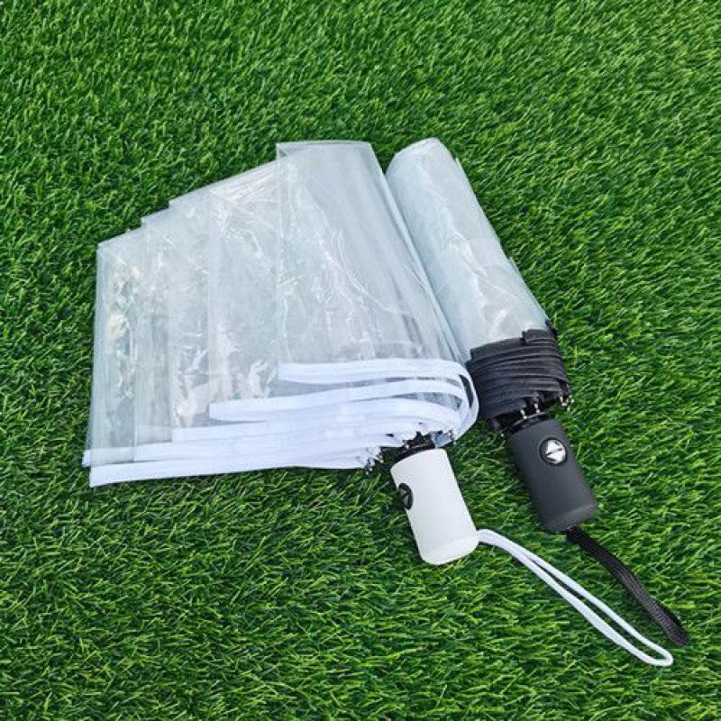 Automatic Folding Transparent Umbrella: Compact and Stylish for Men, Women, and Students (Mori Style)