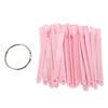 100Pcs   Bag Fan False Nail Tip Stick Palette Manicure Polish Gel Display Practice Tools(Pink)