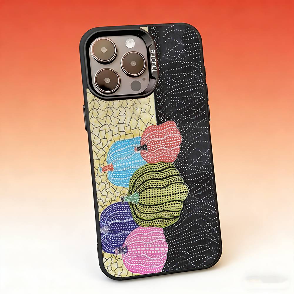 

Yayoi Kusama Pumpkin Phone Case For iPhone 17,16,15,14,13,12,11,Pro,Max,Plus,Mini,SE,Air Candy Matte Shockproof Cover iPhone12