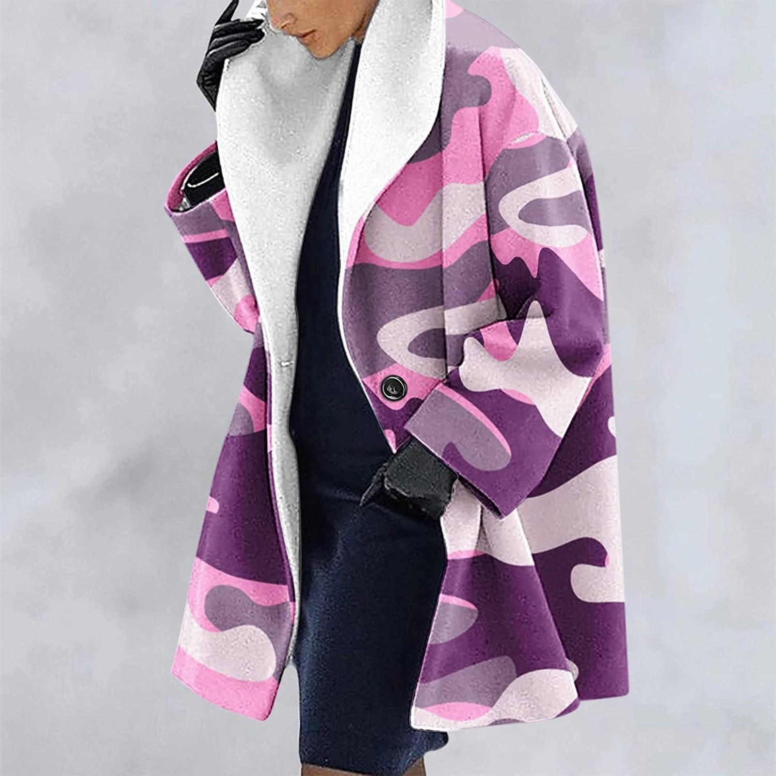 

Женская куртка с капюшоном из плотной шерстяной ткани с этническим принтом, ветровка, кардиган XL розовый