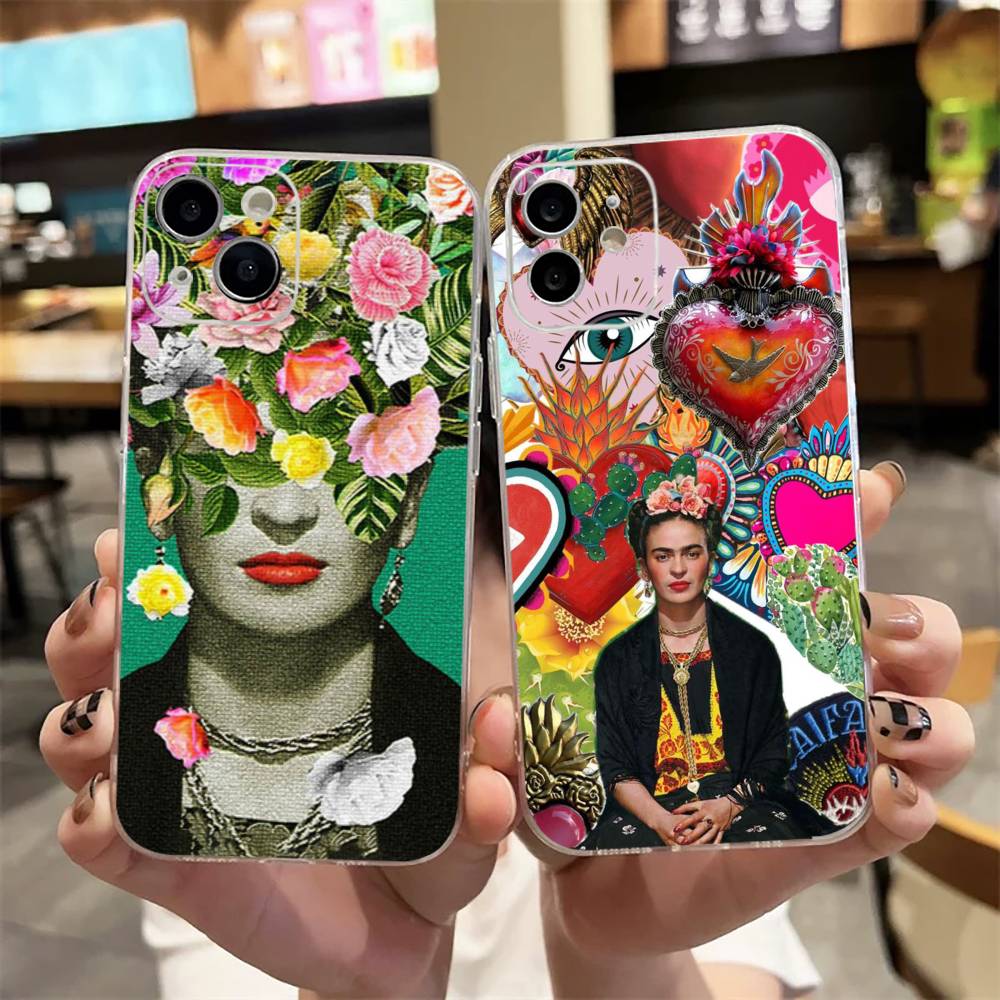 Art F-Fridas K-Kahlo COOL Phone Case For iPhone17,16,15,14,13,12,11 Plus,Pro Max Soft Transparent Cover