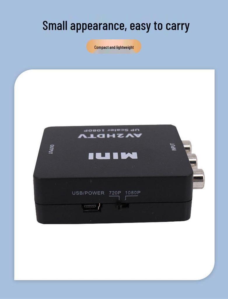 1080P AV to HDMI Video Converter for RCA Devices & Game Consoles