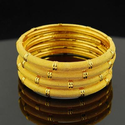 24 Karat vergoldetes Dubai Luxusarmband für Damen - Hochzeits- & Party-Schmuck