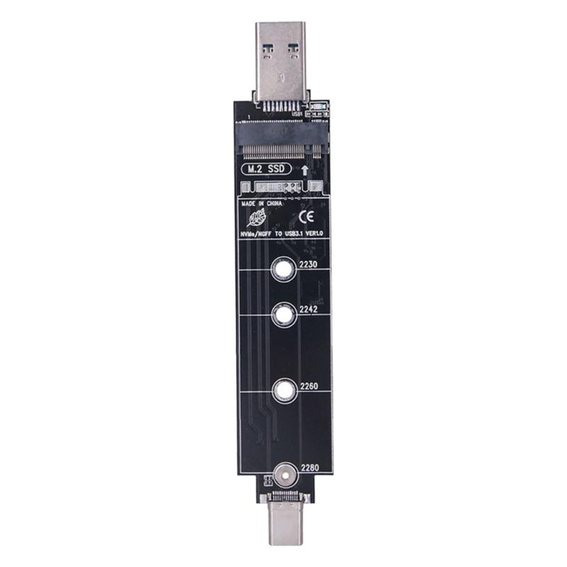 M.2 to USB Adapter USB 3.1 Gen2 to NVMe NGFF M.2 Solid States Disk Hard Disk Case Adapter Support for NVMe Solid States Disk Size 2242/2280