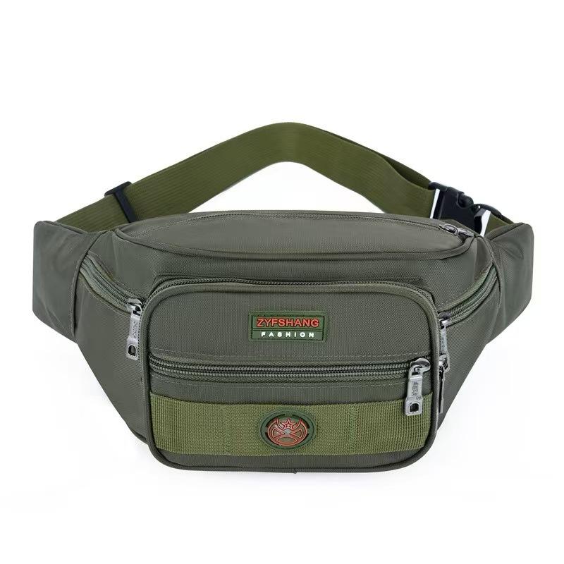 New Style, Men's Waist Bag, Waterproof Fabric, Sports Waist Bag, Women's, Casual and Fashionable, Large Capacity, Storage Waist Bag