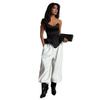 European and American style sexy fish bone waist tube top versatile design sense satin hip vest top cross-border Spice Girls women's clothing