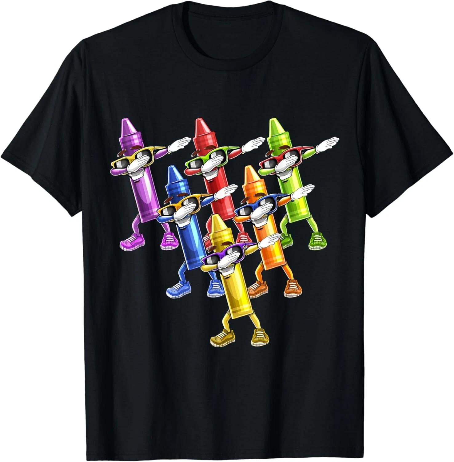 

Dabbing Crayon Back to School First Day of School Girls Boys Gift Unisex T-Shirt M
