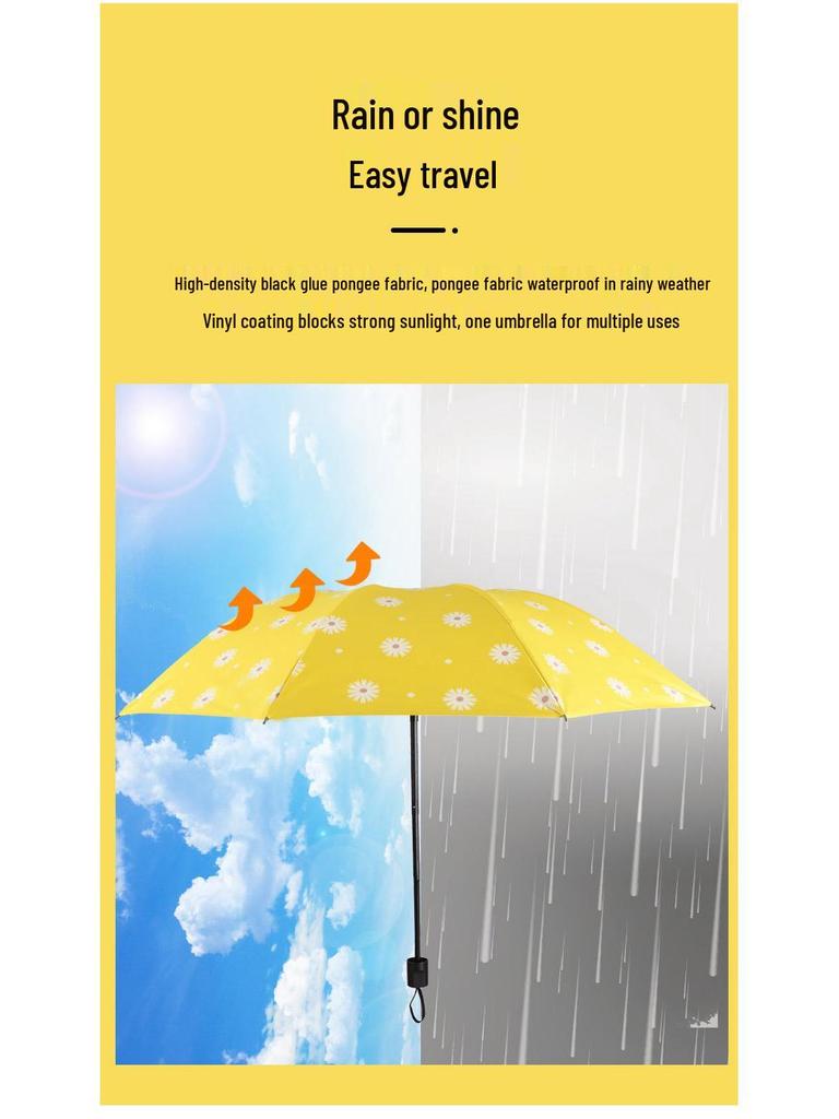 UV Protection Folding Sun Umbrella - Rain or Shine, Creative Sunshade