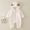 Baby Fleece Onesie: Autumn/Winter Double-Sided Flannel Romper