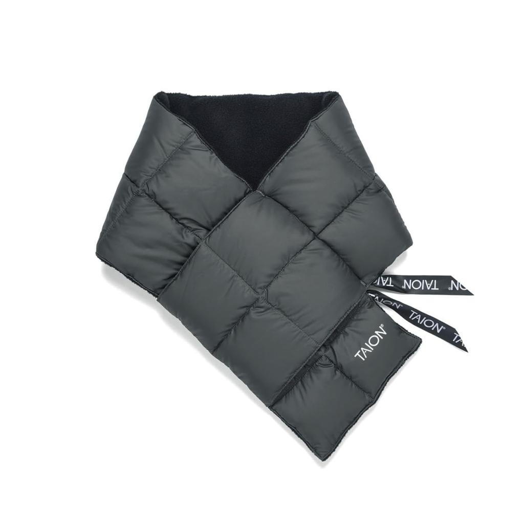 Taion Down Muffler 201A Gray Dark Charcoal