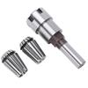 3Pcs Collet Chuck Milling Cutter (6.5mm+13mm) + Extension Rod 12 Shank CNC Lathe Tool