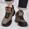Men's Shoes Winter Thick and Cotton Mid High Top Casual Sports Shoes Warm Outdoor Shoes Lightweight and Non Slip Dad Shoes Walking Shoes